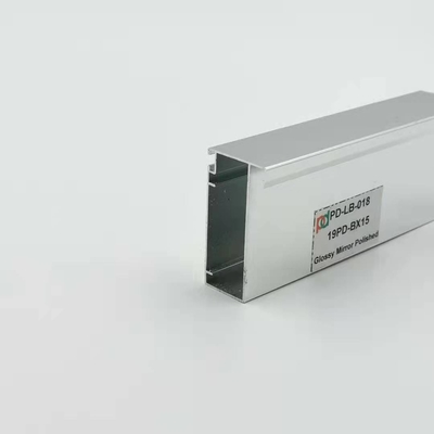 साउंडप्रूफ T5 6063 किचन एल्युमिनियम प्रोफाइल सिल्वर ग्लॉसी पॉलिशिंग